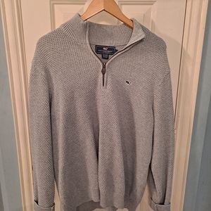 Mens 1/4 zip Vineyard Vines Medium Blue Pullover New Without tags, but never wor